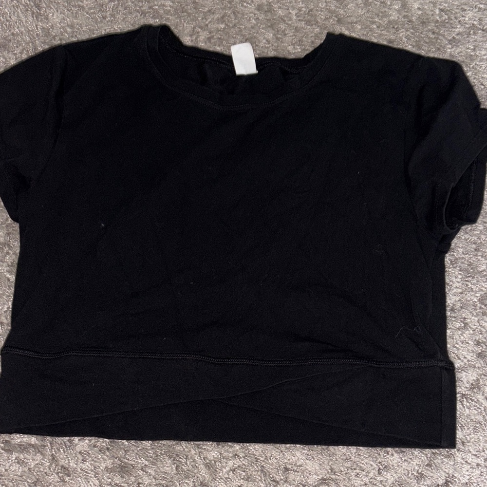 Black Short Sleeve Top